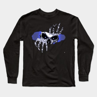 The skull peeks through the crack , colour. Long Sleeve T-Shirt